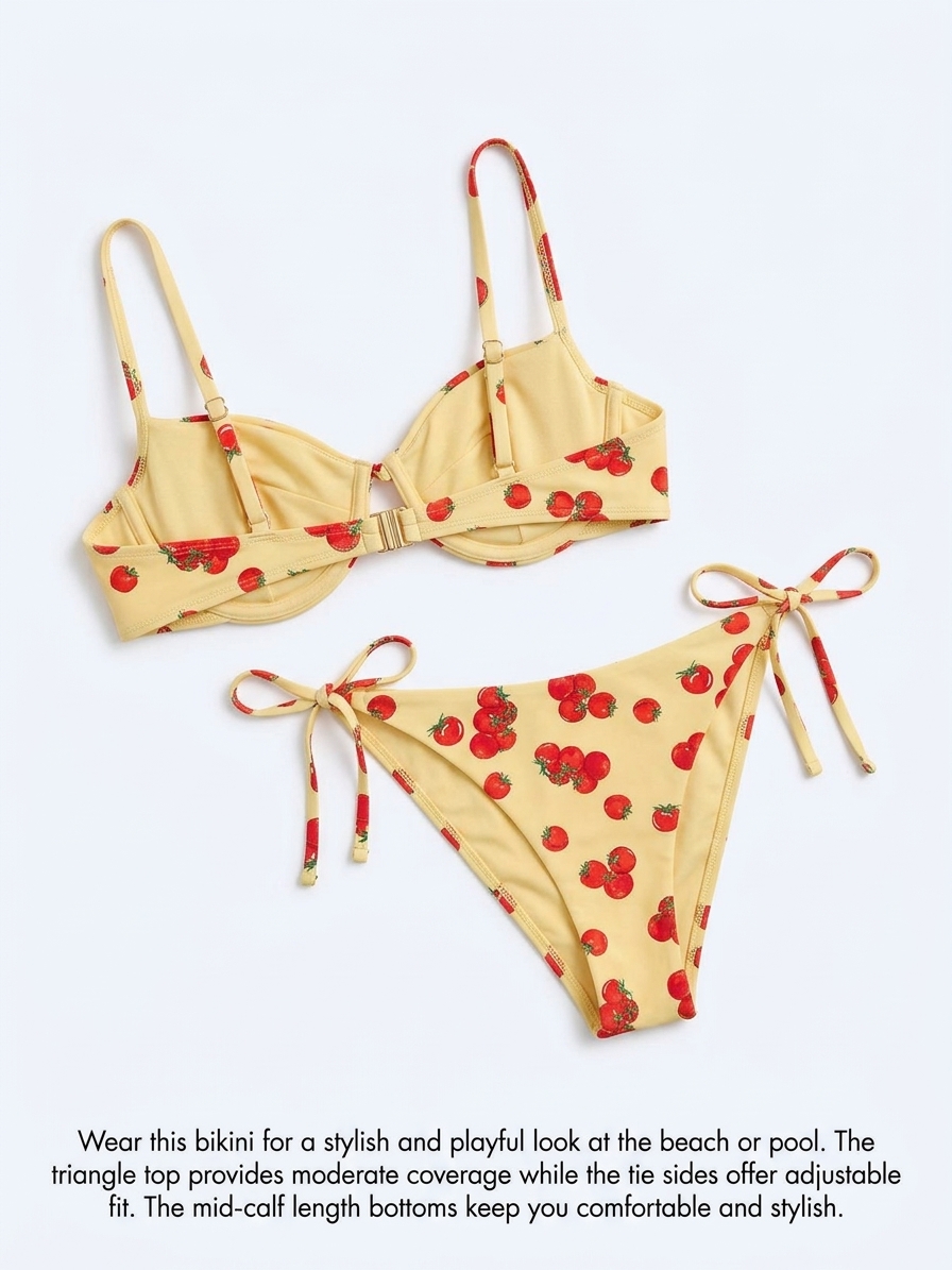 Fiji Bikini Set In Tomato Print
