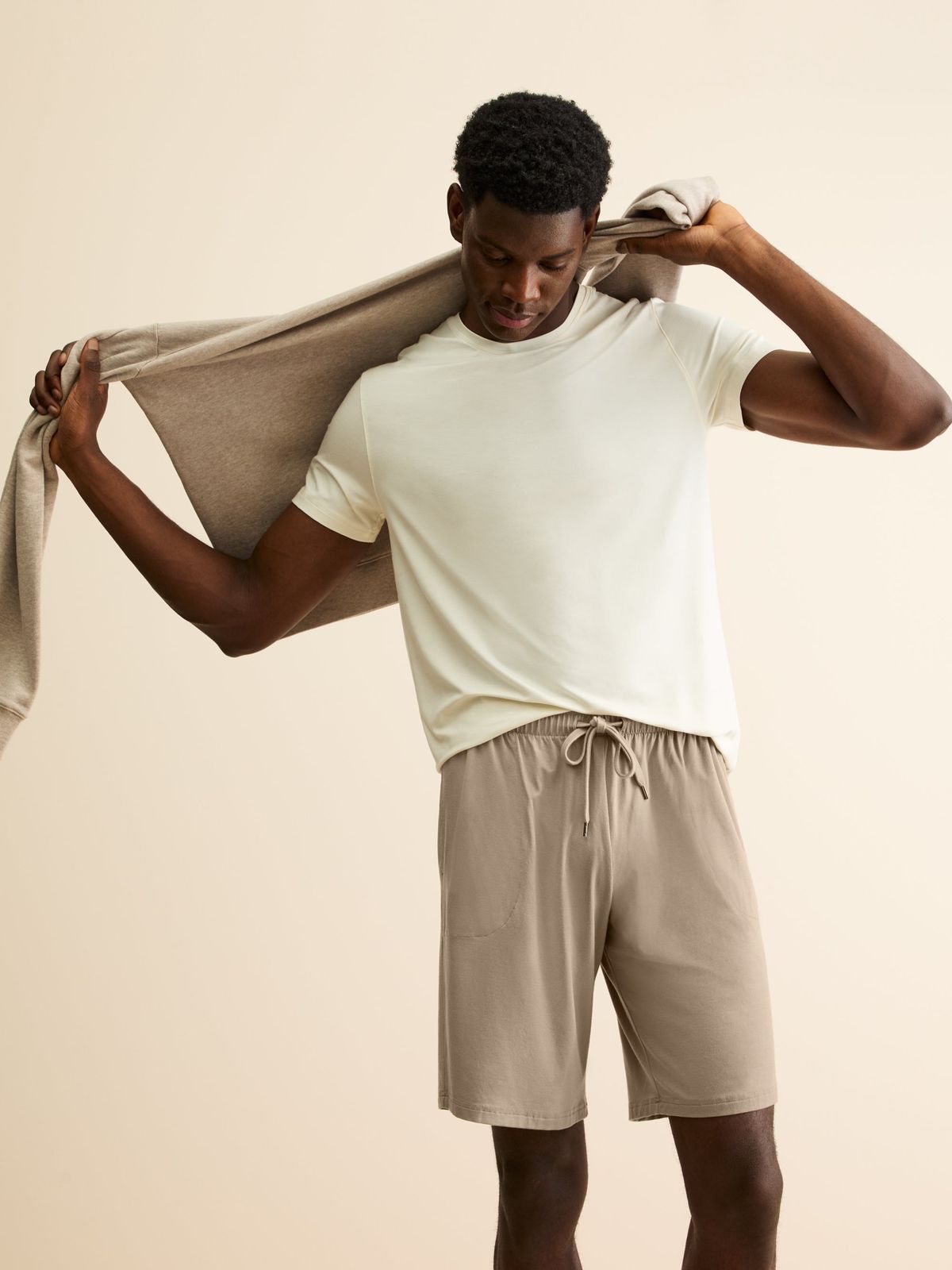 Basel Micro Modal Lounge Shorts Taupe
