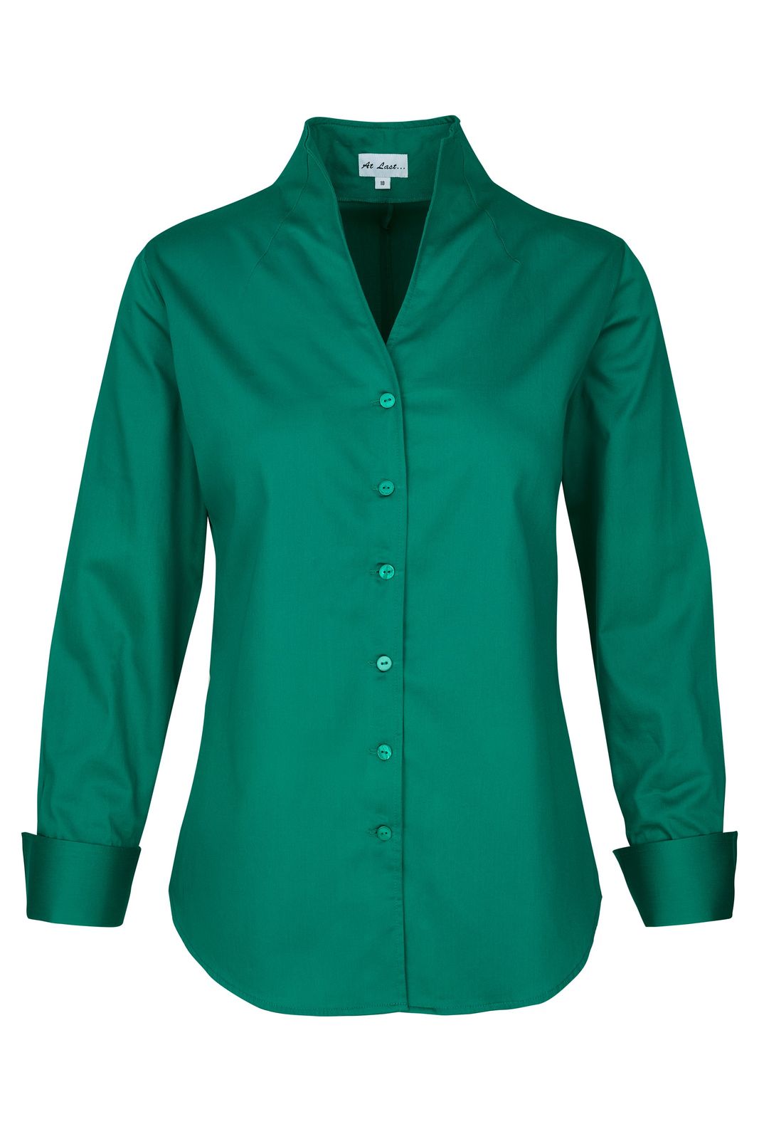 Cotton Chelsea Shirt In Peacock Green