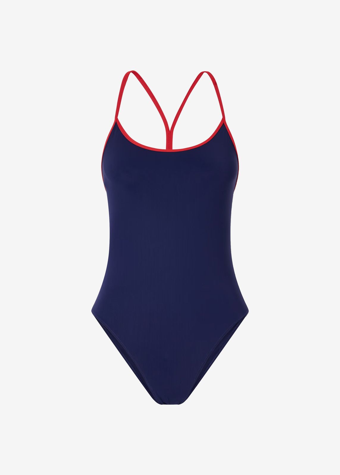 Lido Racerback One Piece Swimsuit - Navy Blue/red