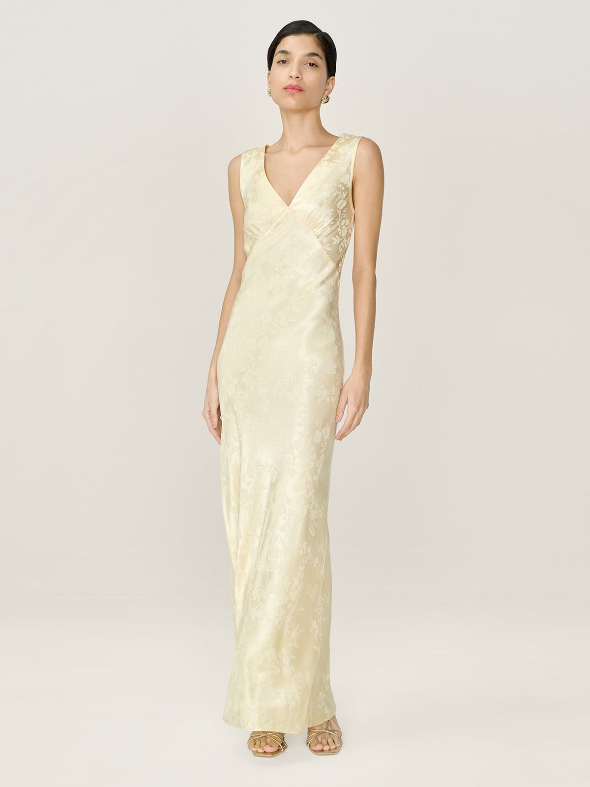Iris Jacquard Dress in Double Cream
