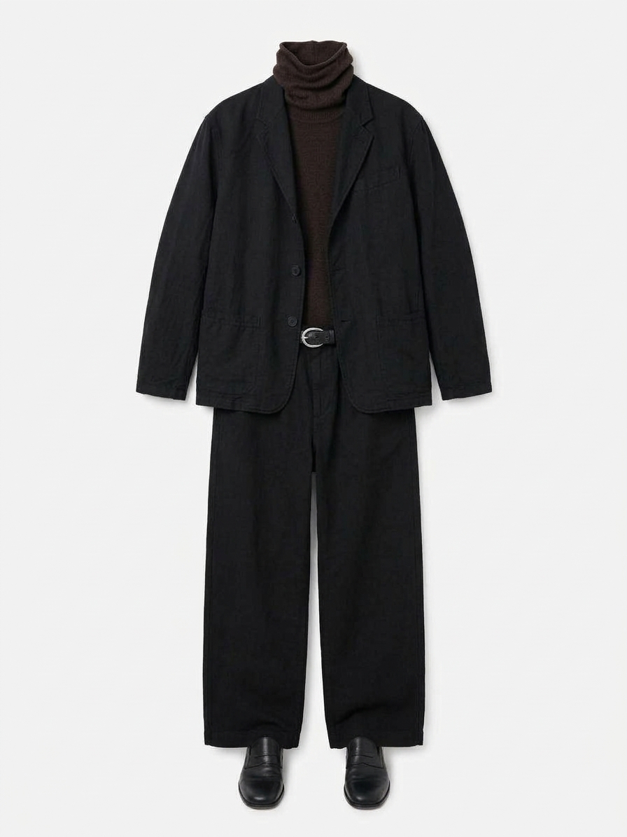 Minard Linen Pant In Black