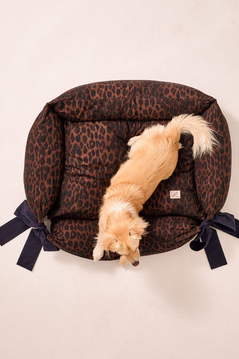 Dog Bed - Dark Leopard/Navy
