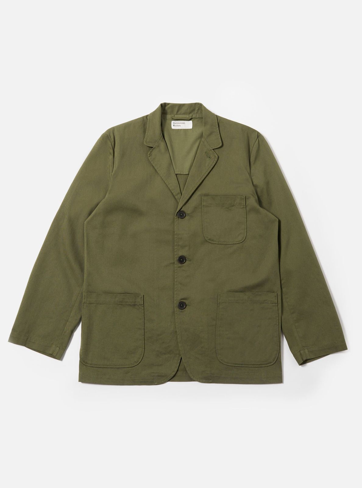 Light Olive Twill Three Button Jacket