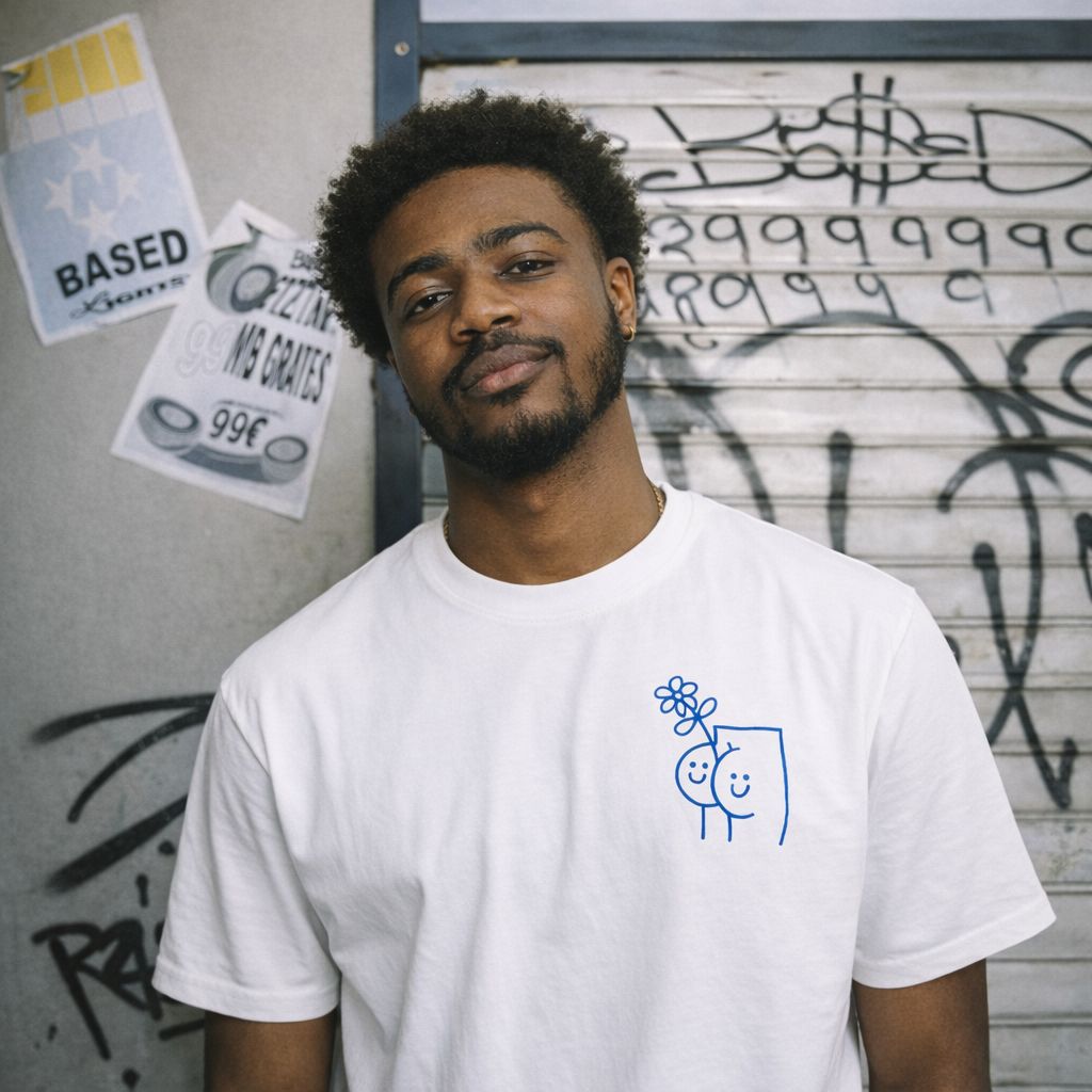 FLORERO | Organic Cotton Unisex Graphic T-Shirt | White