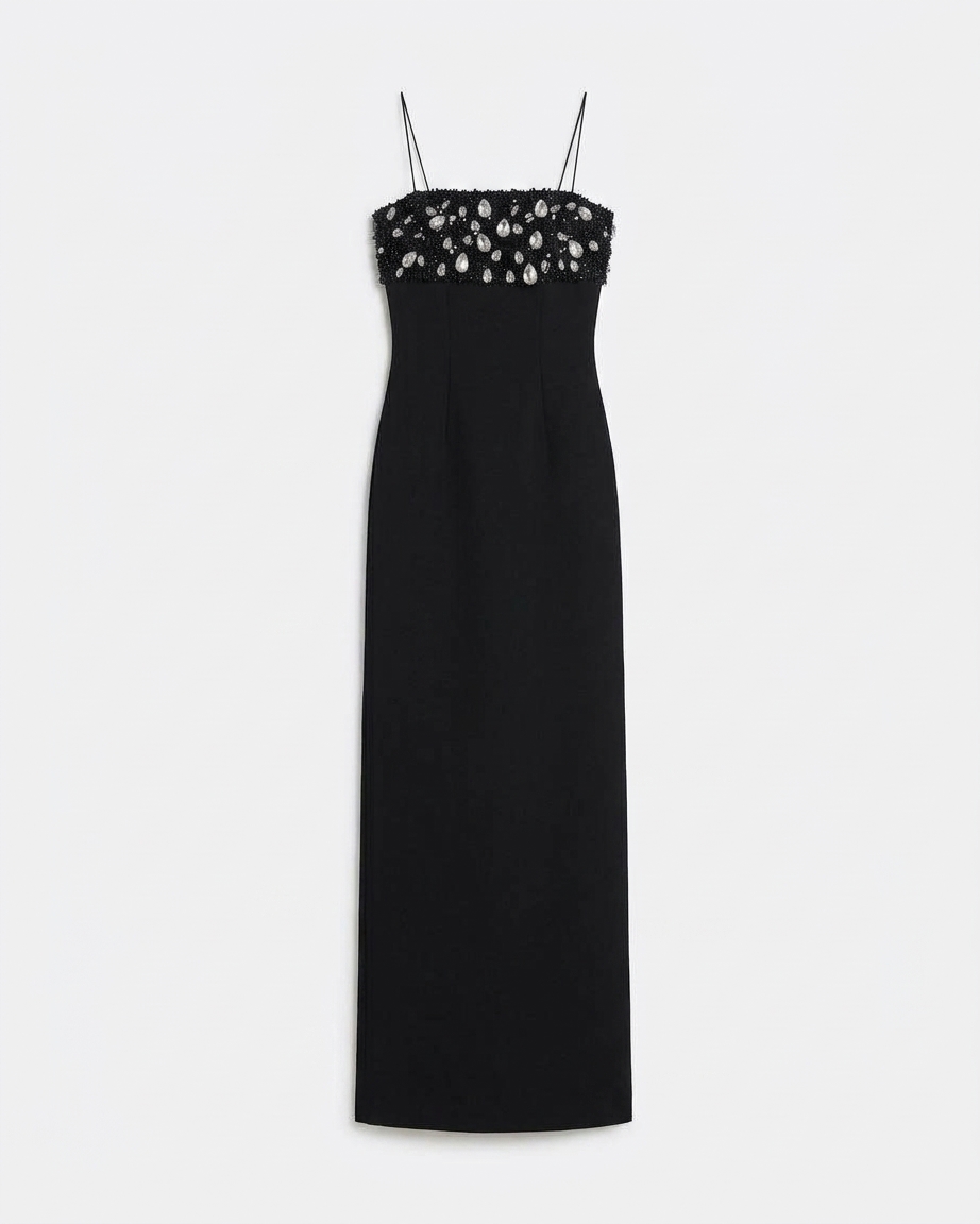 Nyra Long Dress In Black