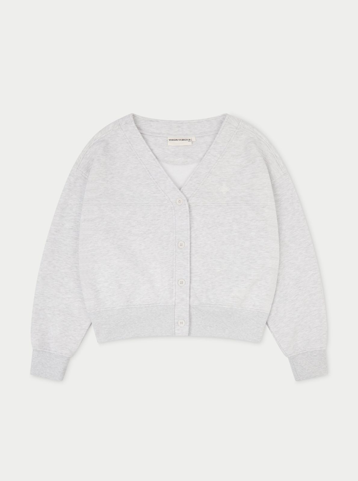 OVERSIZED JERSEY CARDIGAN - GREY MARL