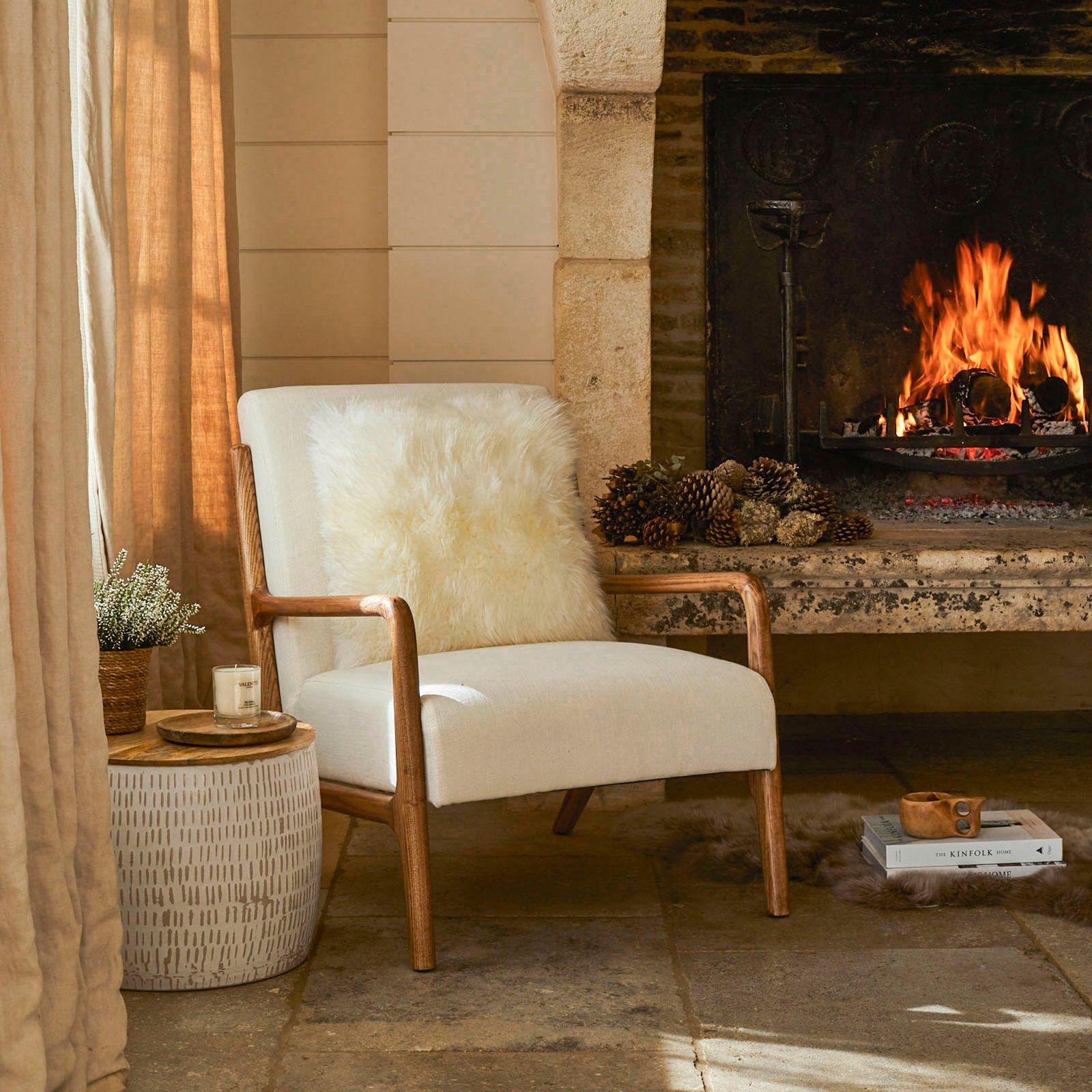 Sheepskin Cushion - Ivory