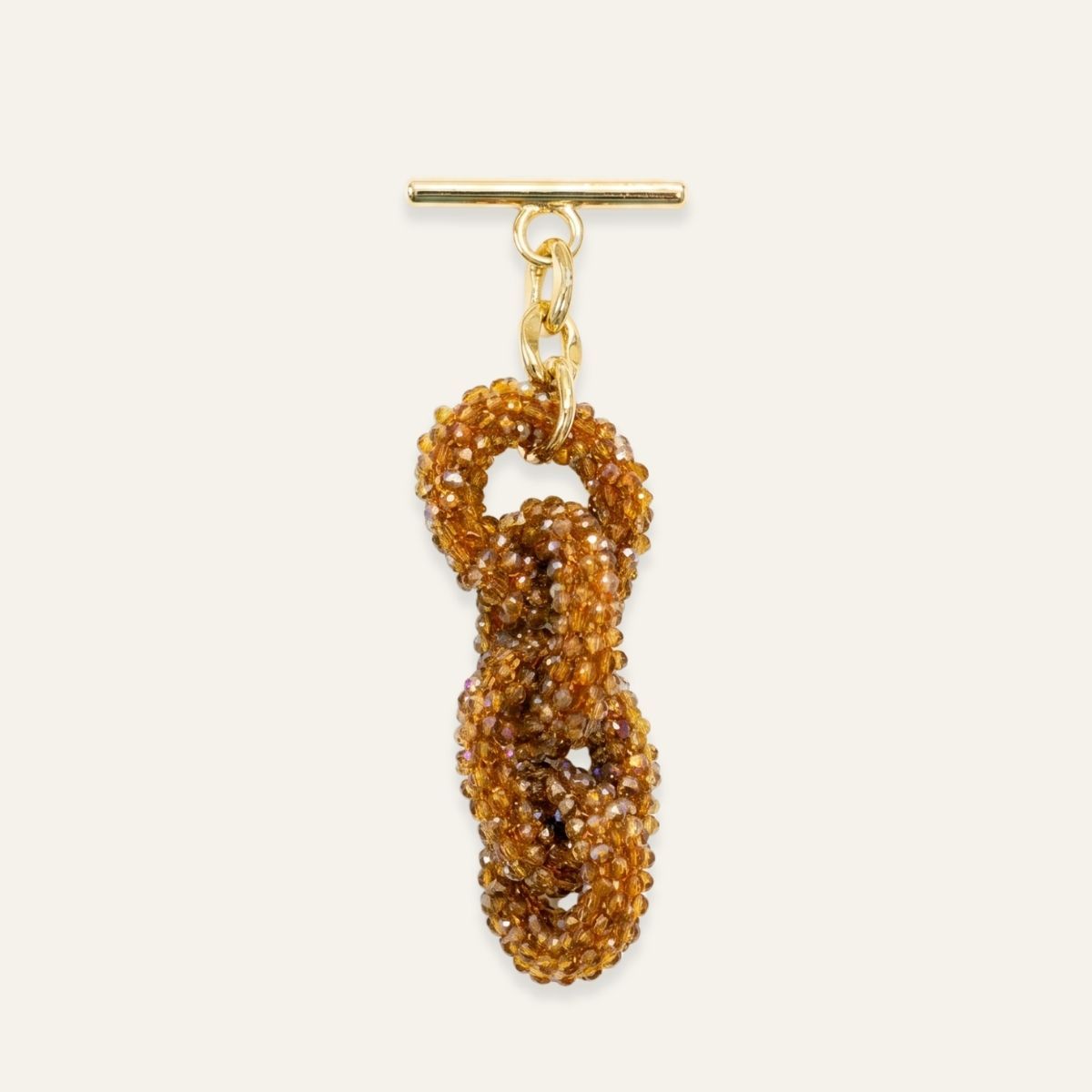 Kings Knot Tassel | Amber Sparkle with Gold hardware