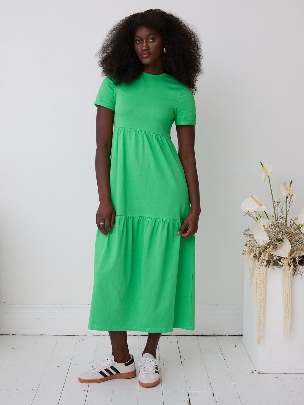 Harlow Green Premium Jersey Dress