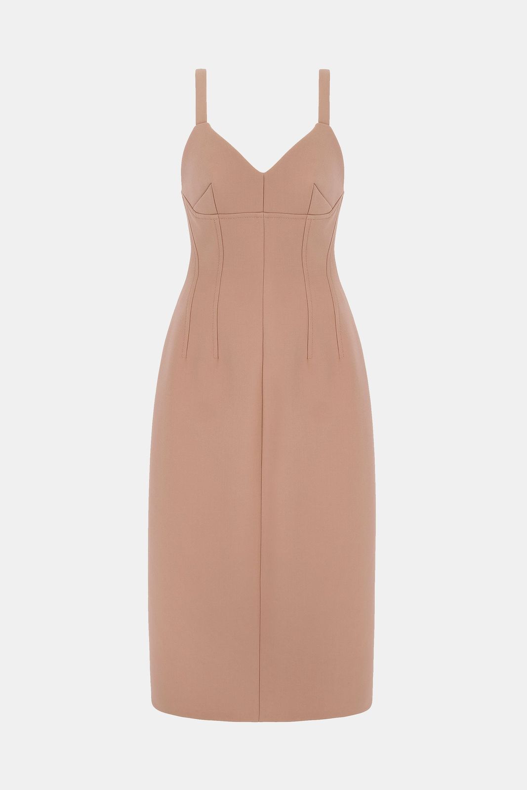 Ezekeil Dress In Camel Birdseye Suiting