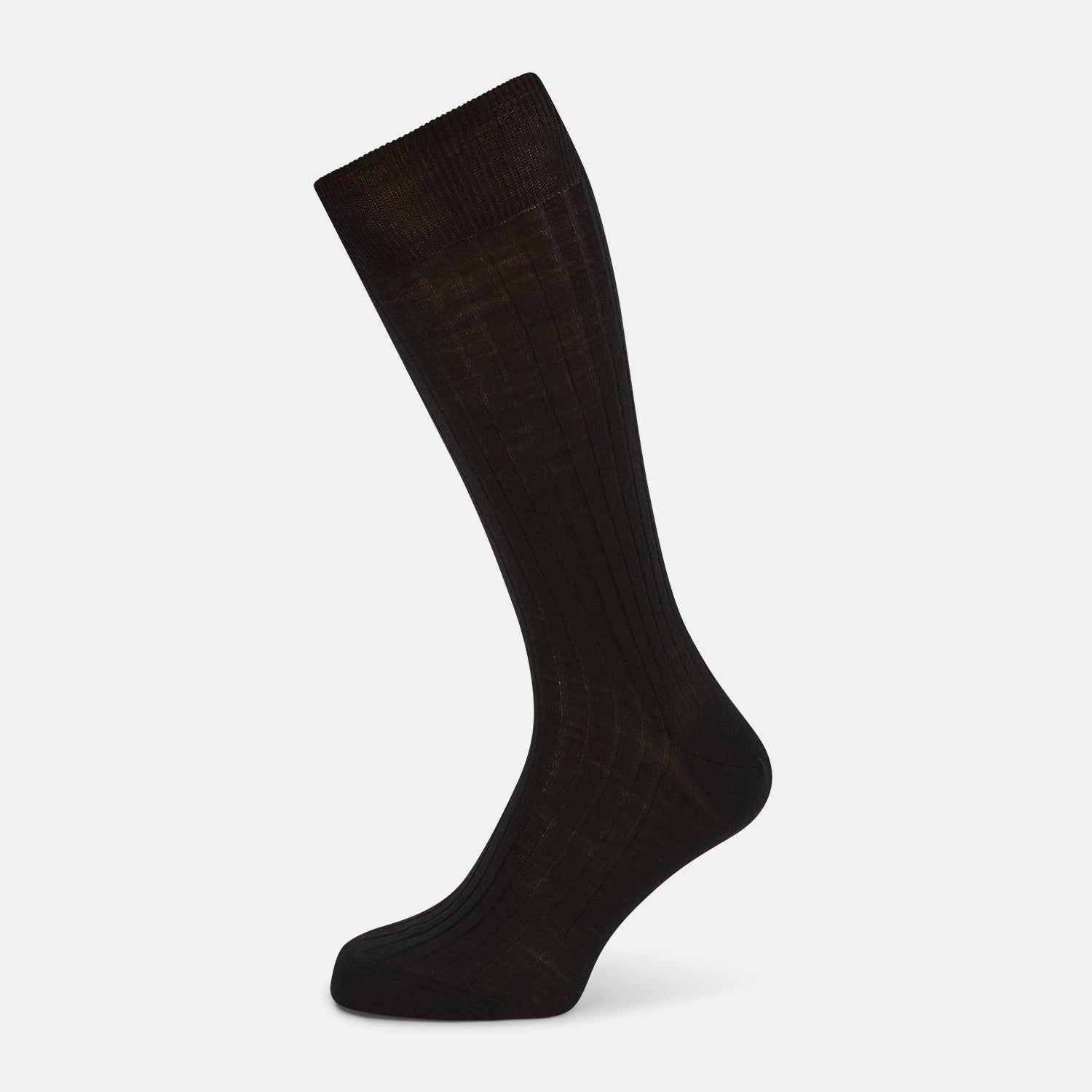 Black Wool Mid-Length Socks