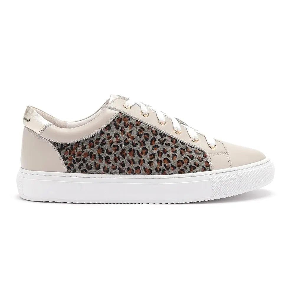 Hoxton - Dove Grey  with Grey Leopard Trainers (EU36 only)