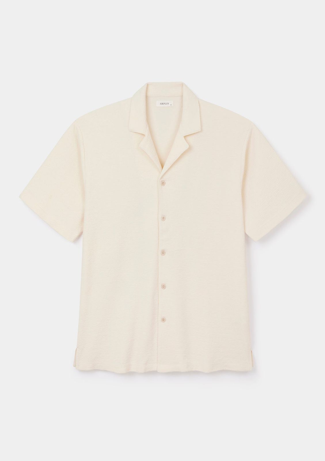 Cream Purl Jersey Cuban Polo