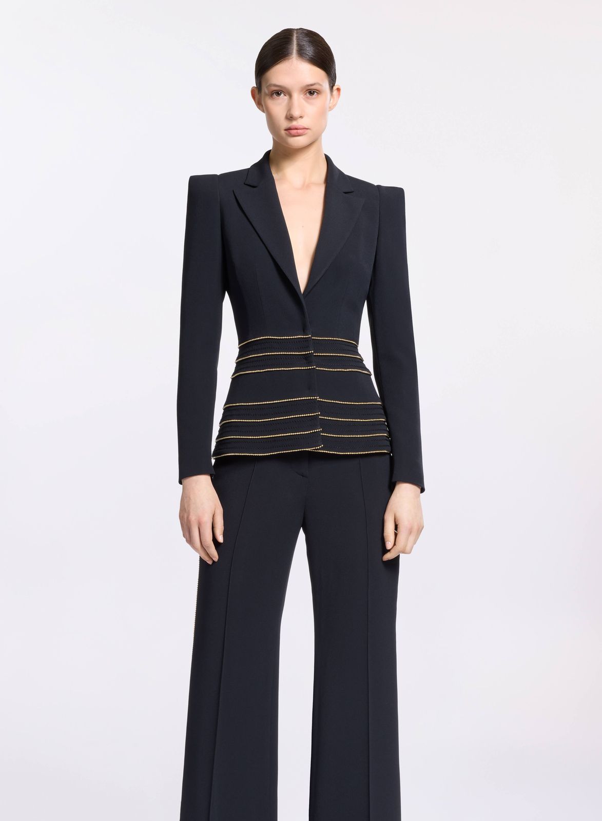 Embellished Cady Blazer