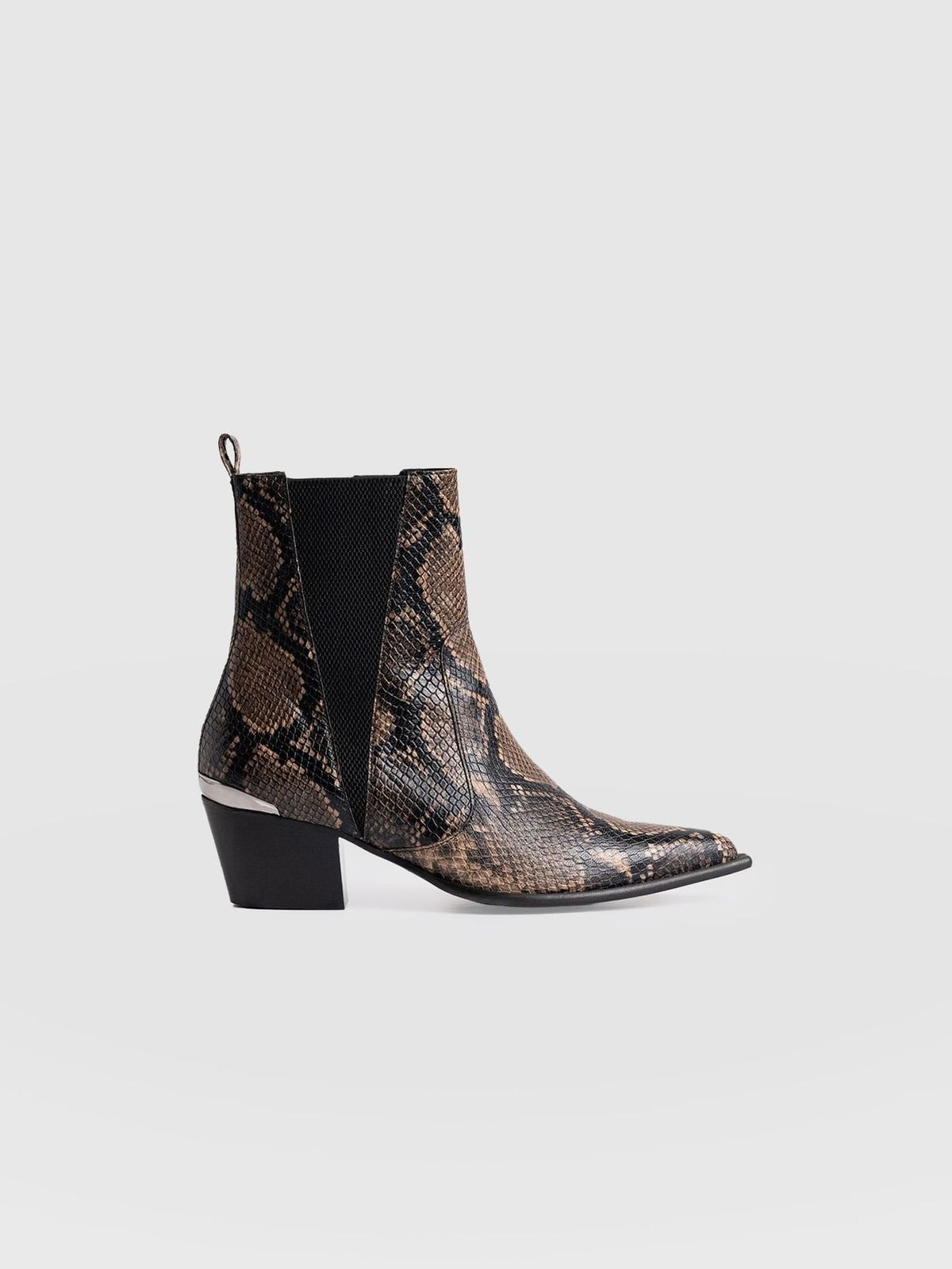 Billie Snake Boot - Taupe