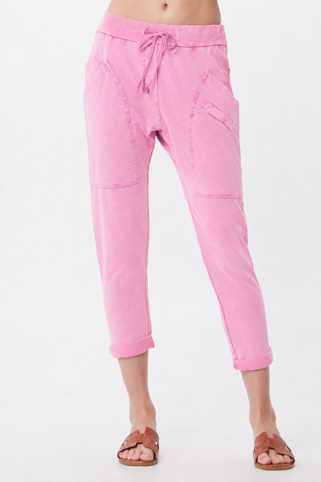 Pennie Vintage Wash Front Pocket Joggers