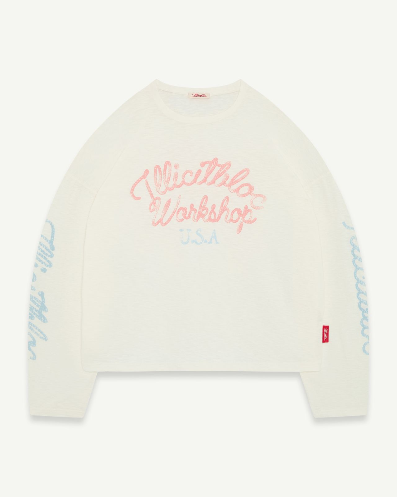 STALLIONS SLUB LONG SLEEVE T-SHIRT - VINTAGE WHITE