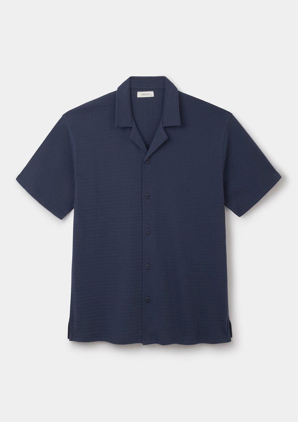 Navy Graph Jersey Cuban Shirt