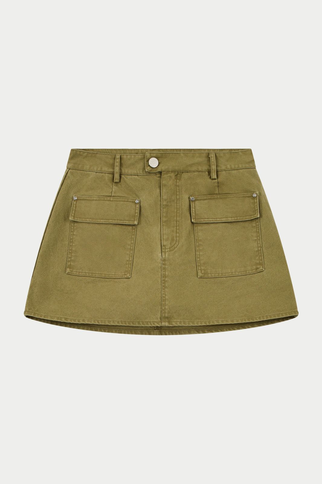 WASHED MINI SKORT - KHAKI