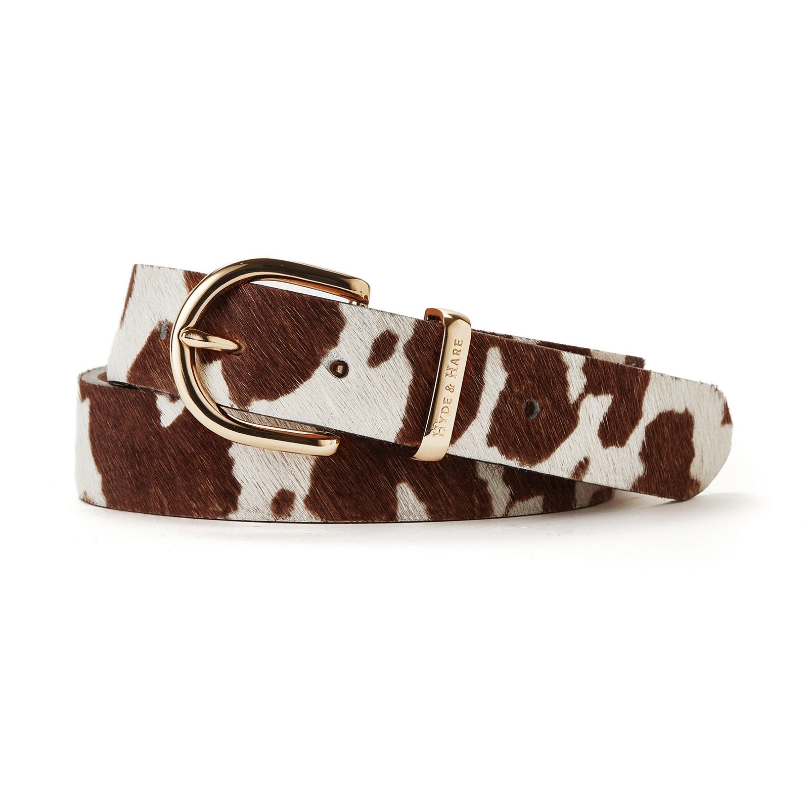 The Belmont Cowhide Belt - Smaller Print