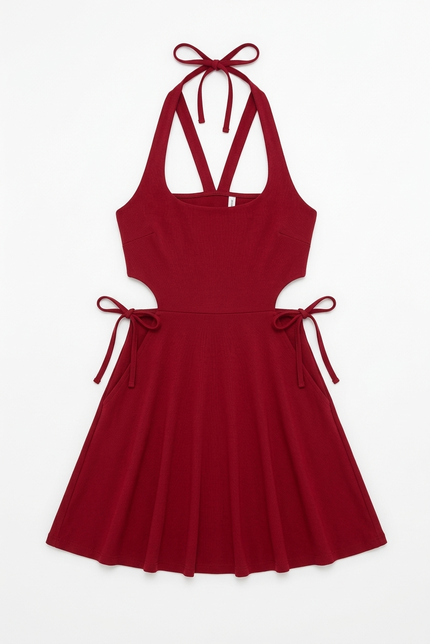 Juni Reversible Neckline Mini Dress