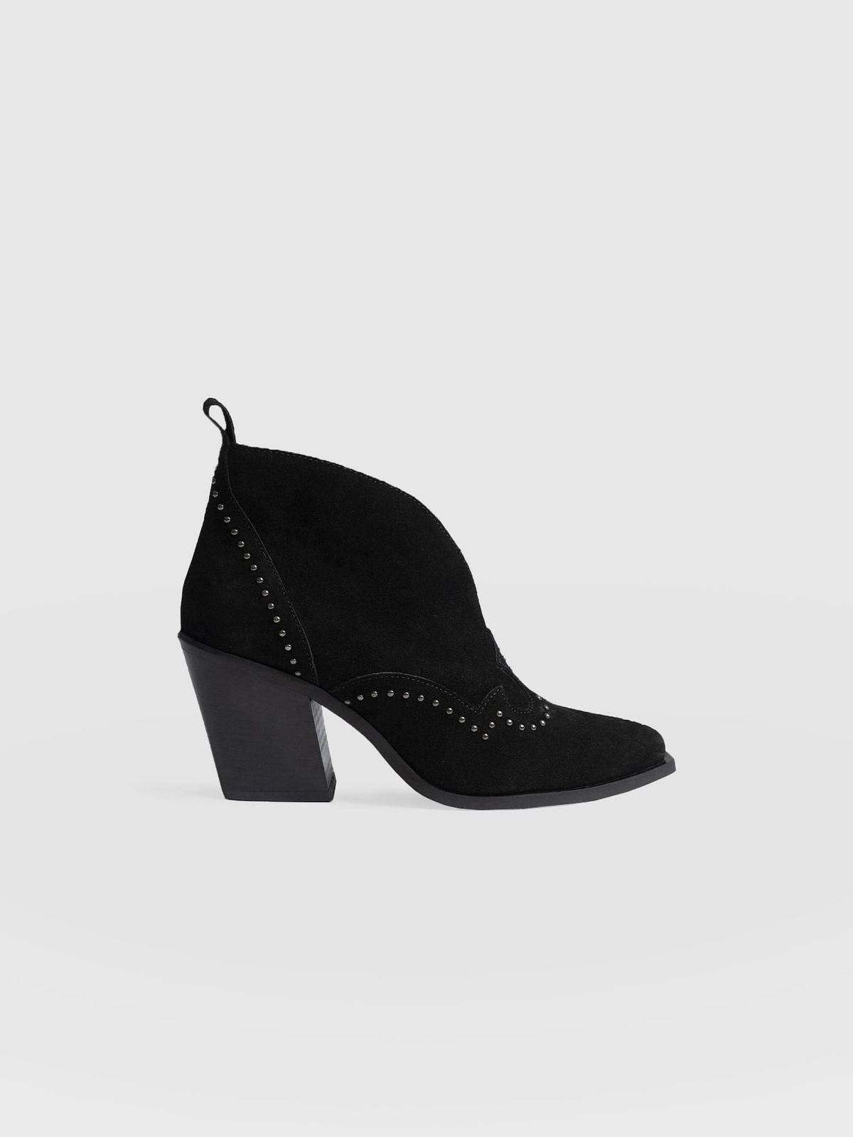 Dallas Studded Ankle Boot - Black