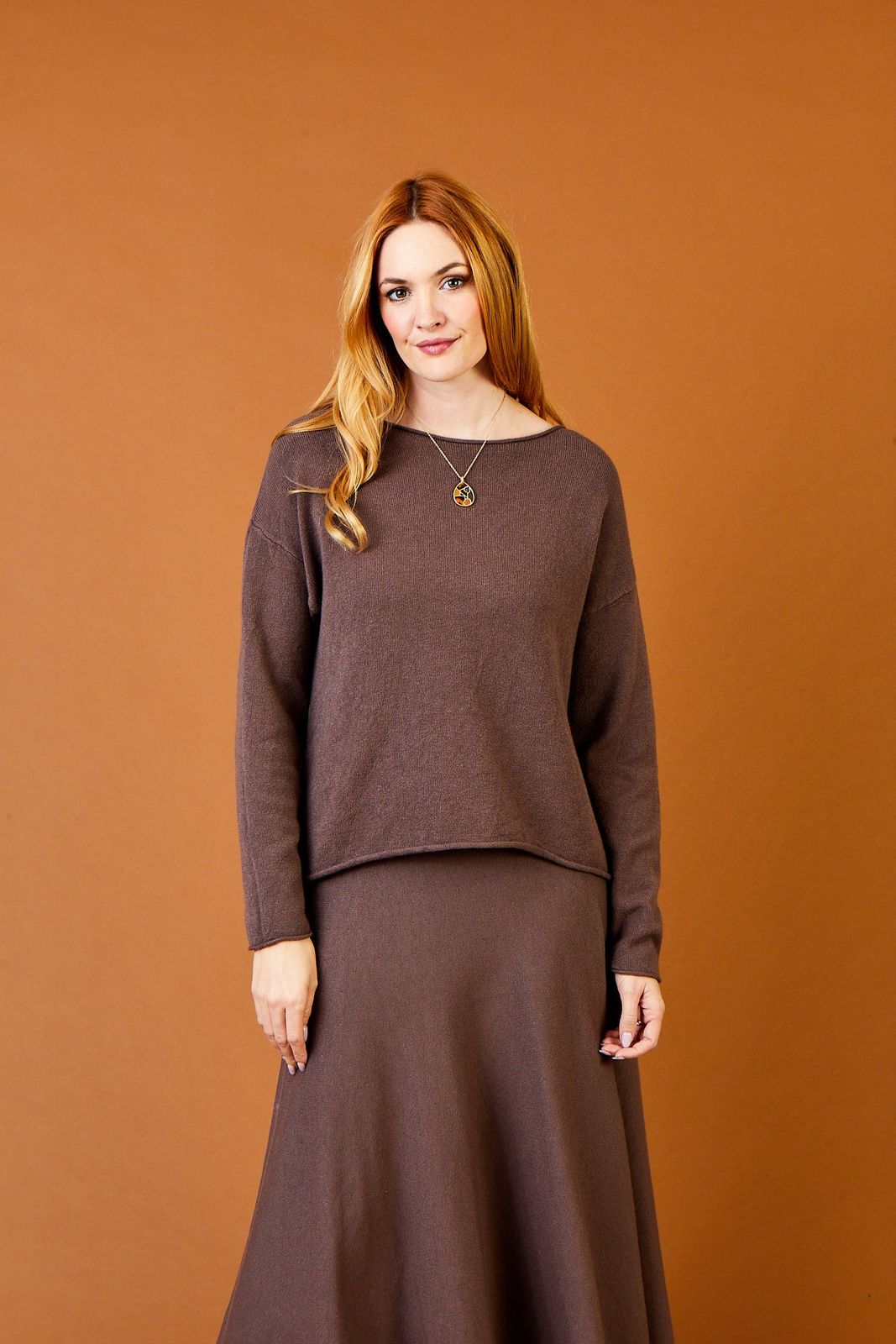 Talia Hi Lo Knit Sweater With Split Back