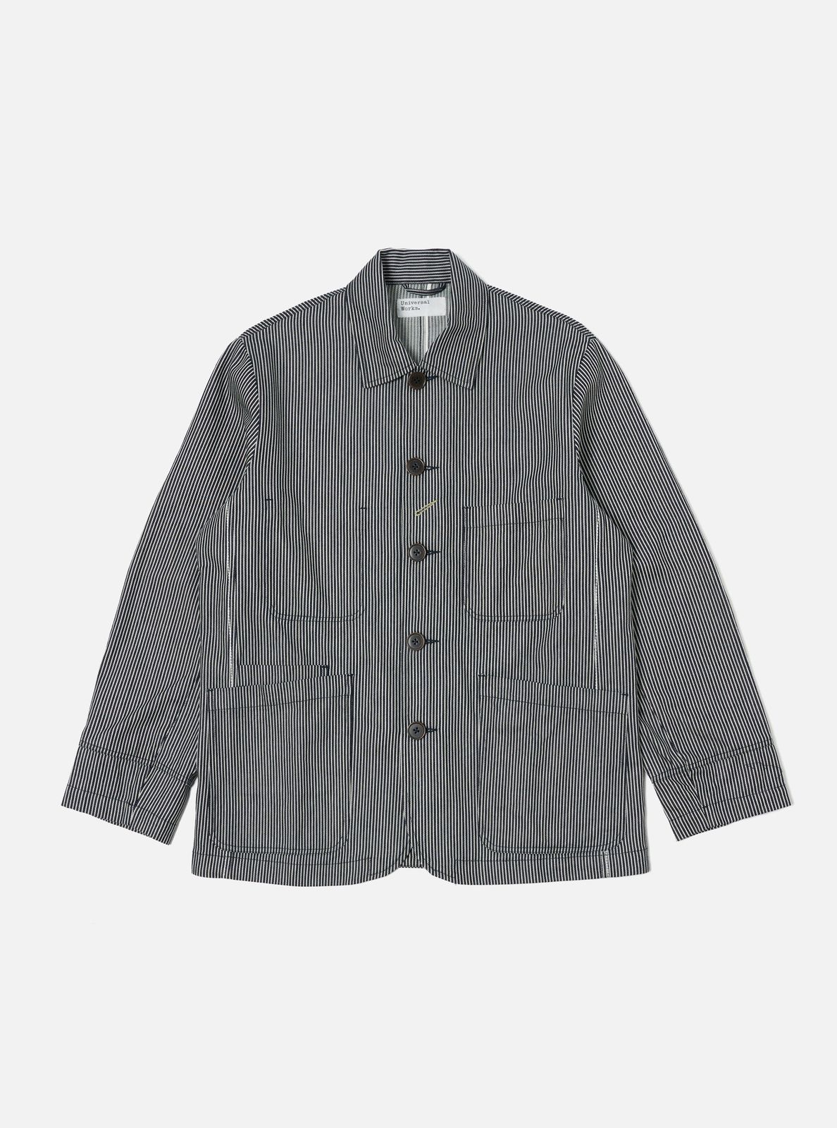 Indigo Hickory Stripe Denim Original Bakers Chore Jacket