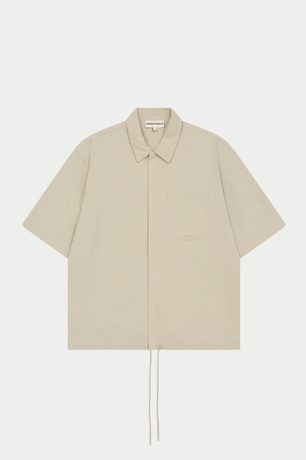 NYLON DRAWCORD SHIRT - STONE
