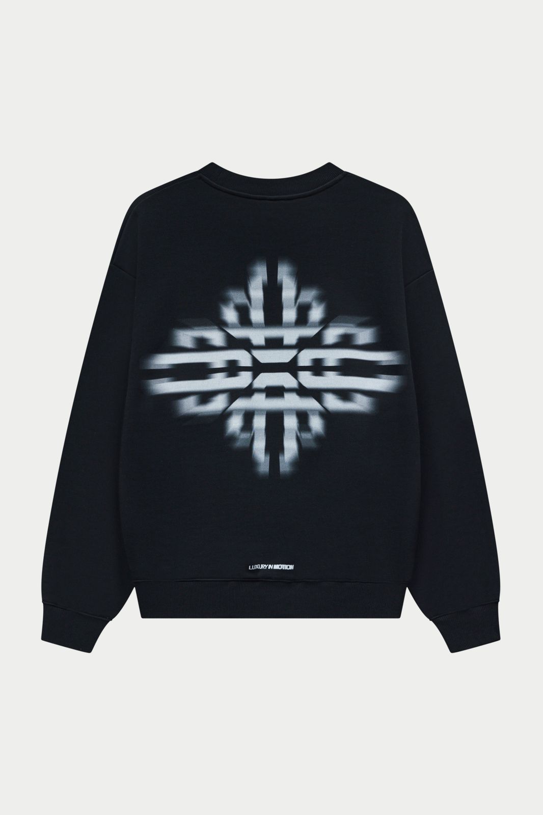 LUXURY IN MOTION GRAPHIC CREW - BLACK