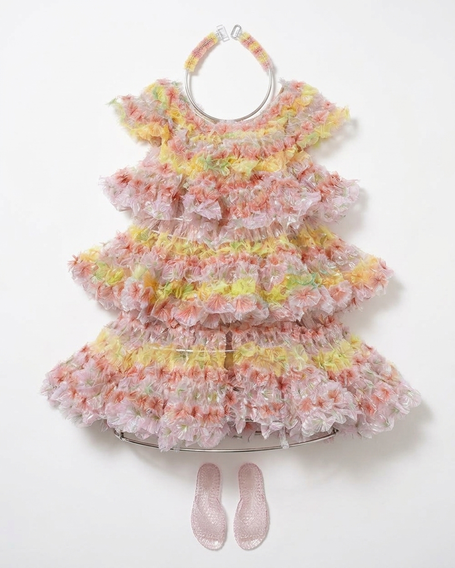 Air Flower Multi Layers Dress