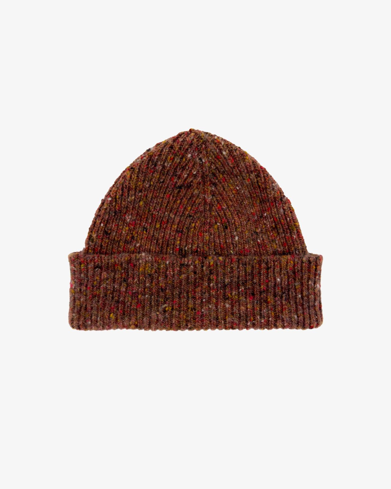 4003 Speckled Donegal wool hat - brick red