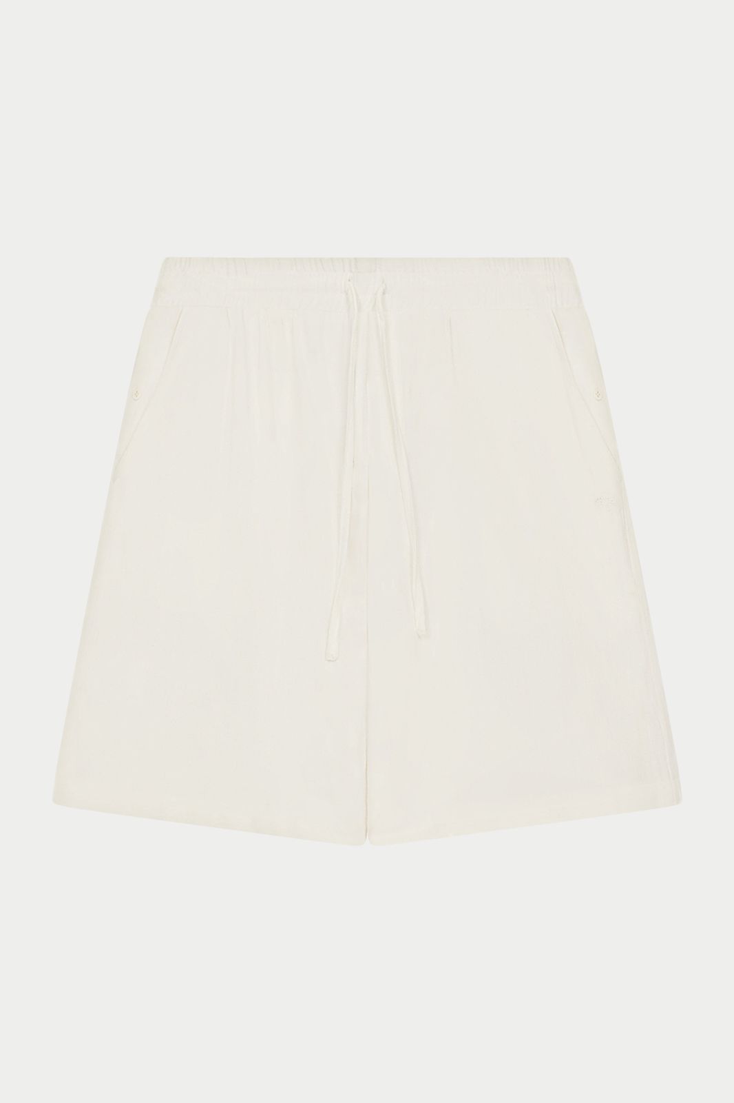 TEXTURED WOVEN SHORTS - WHITE
