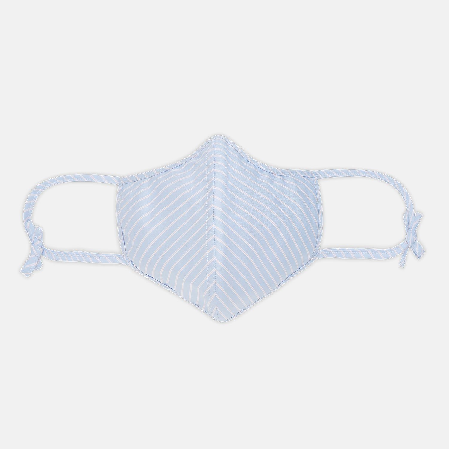 Exclusive Light Blue, White & Pink Stripe Commuter Mask With 3 Viroformulaâ„¢ Filters