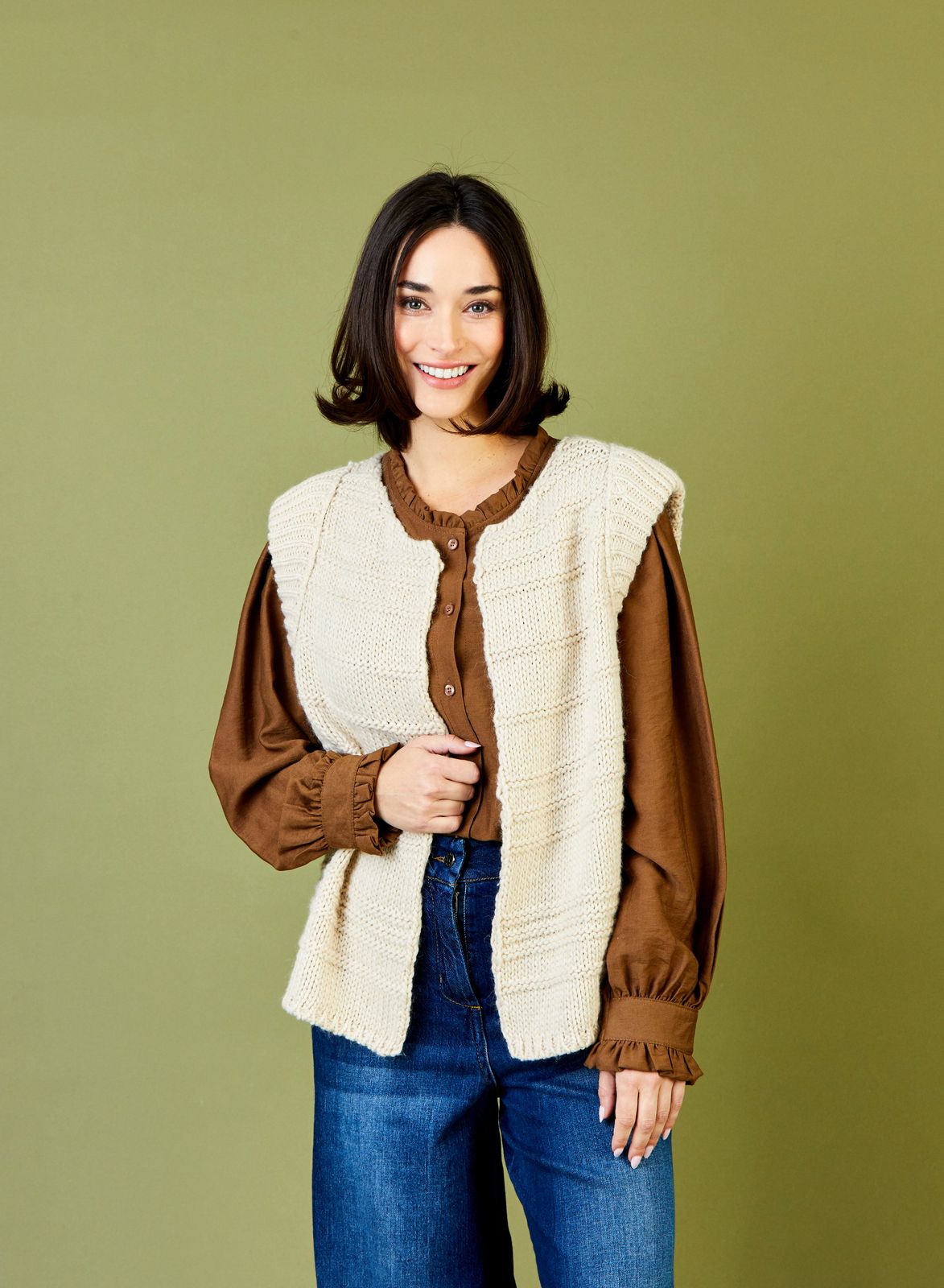 Fallon Chunky Knit Short Gilet