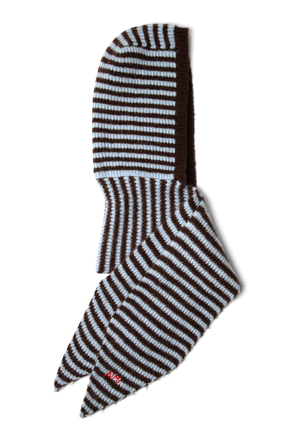 Tie Front Hood - Blue & Choc Stripe