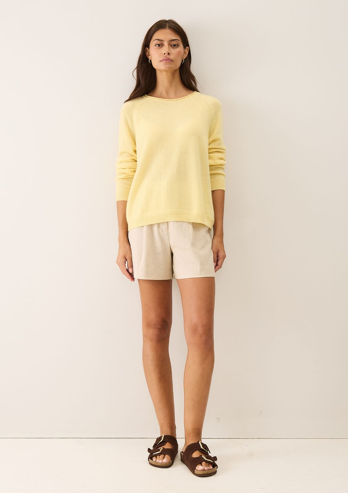 Featherweight sweater in Glow Yellow