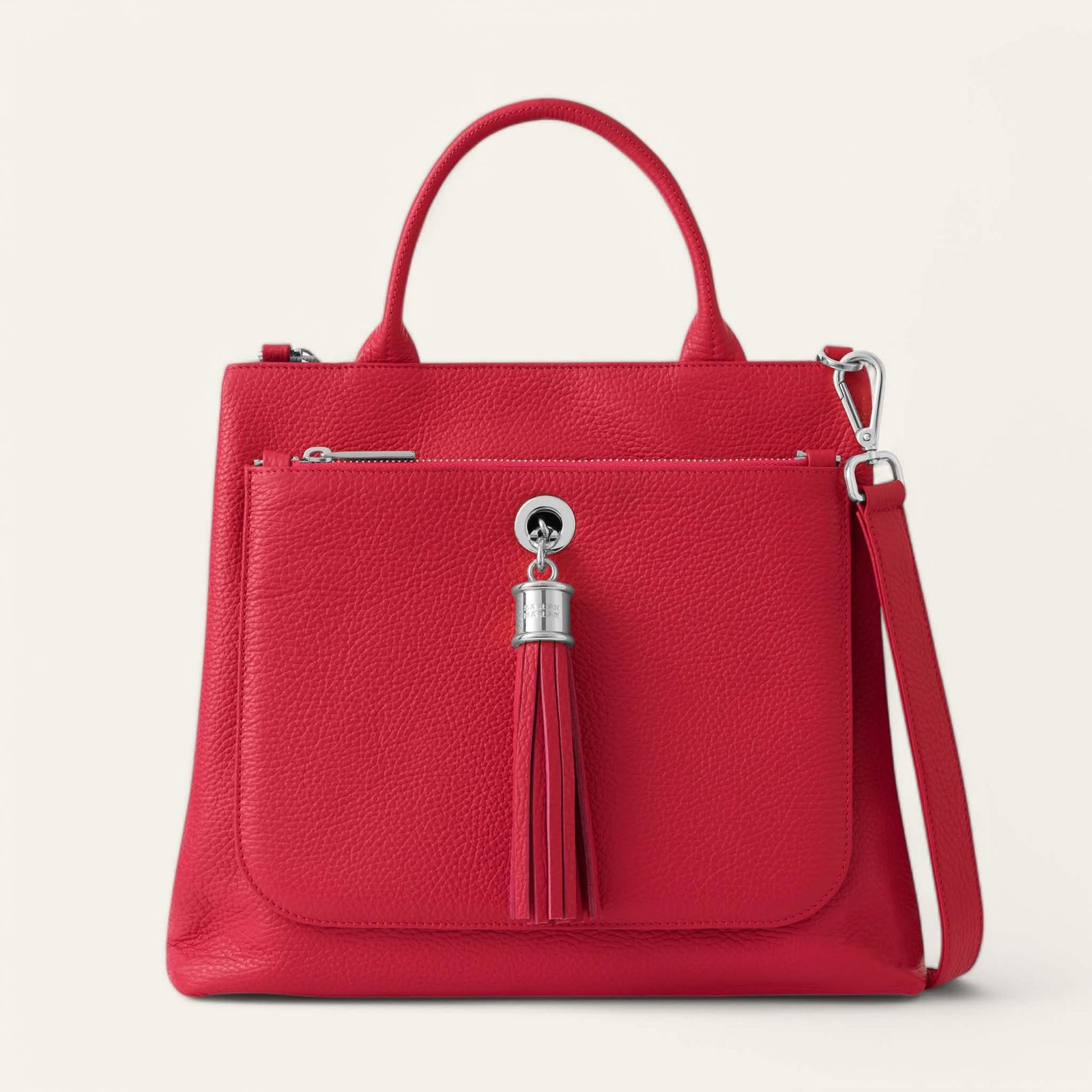 Dahlia Tote | Pillarbox Red with Silver hardware