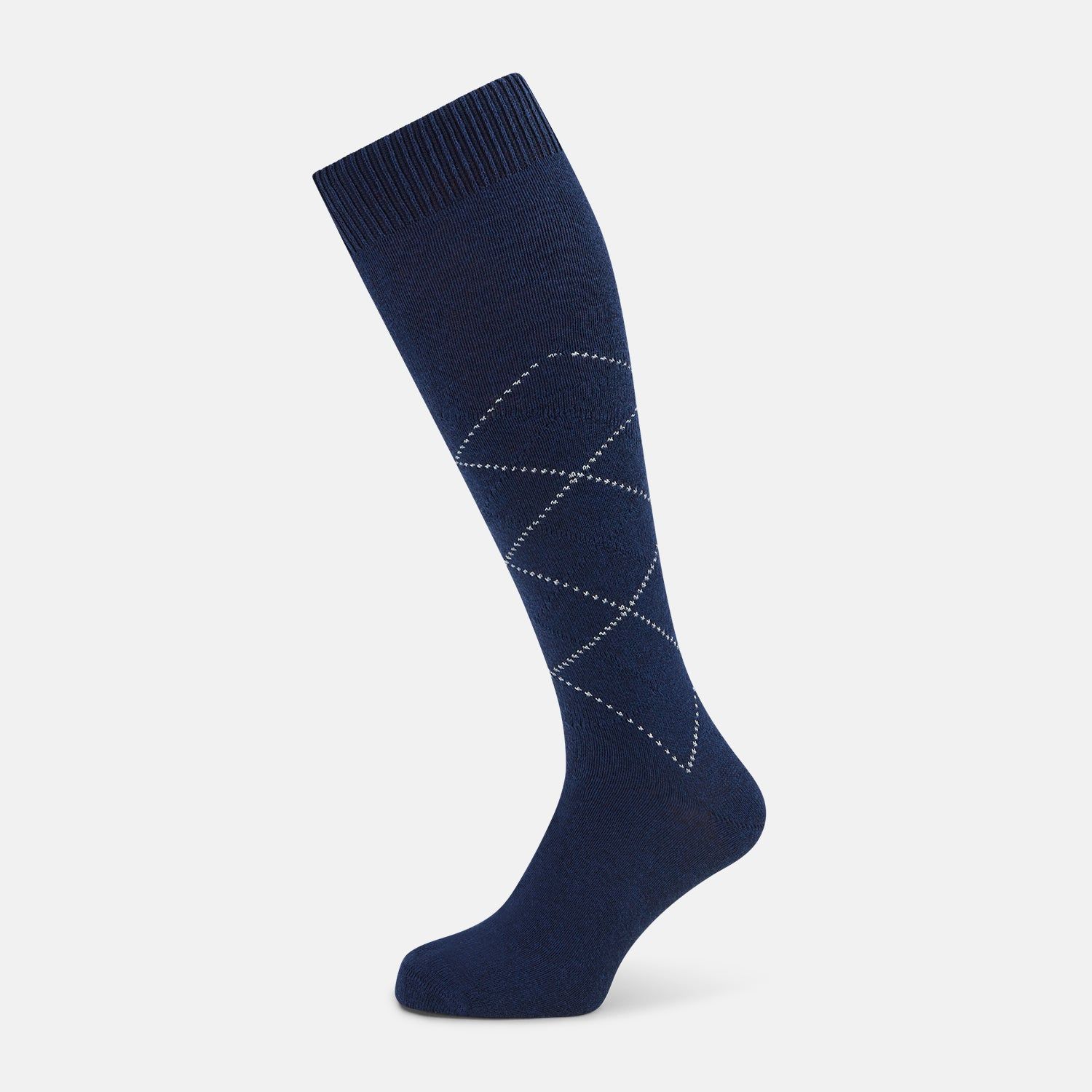 Azzurro Diamond Long Socks