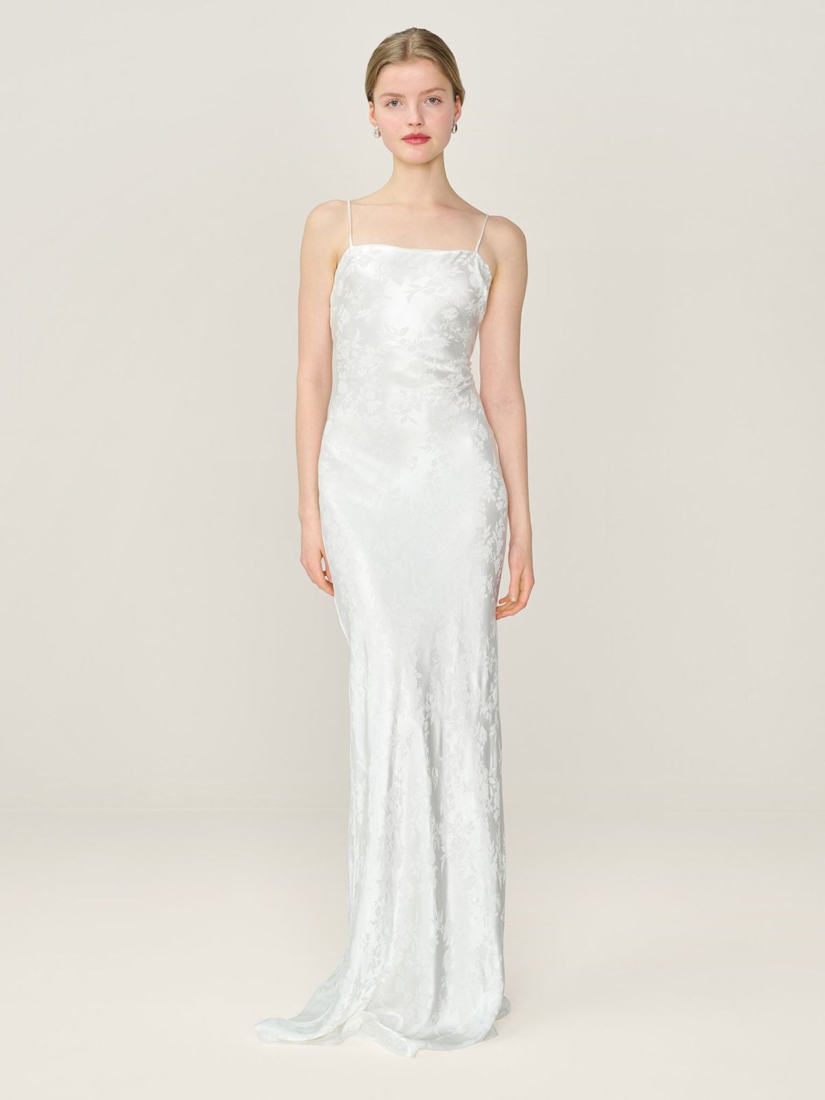 Mira Jacquard Dress in Ivory