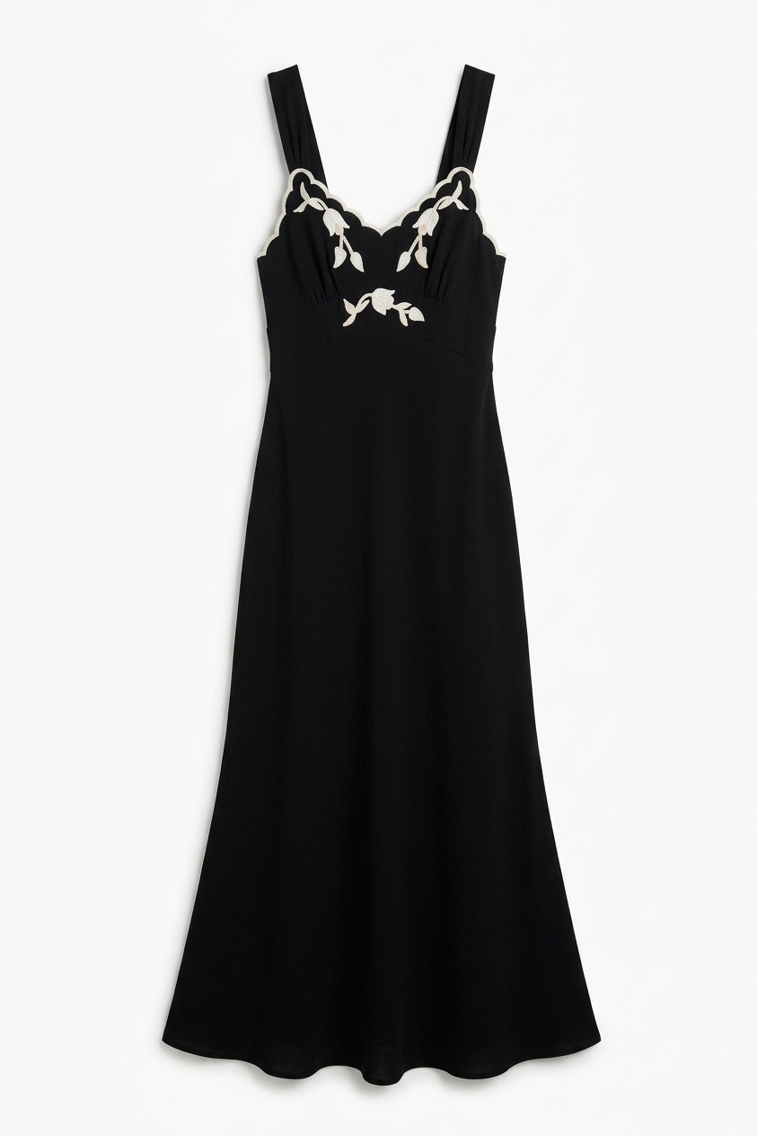 Julietta - Tulipa Appliqué Black