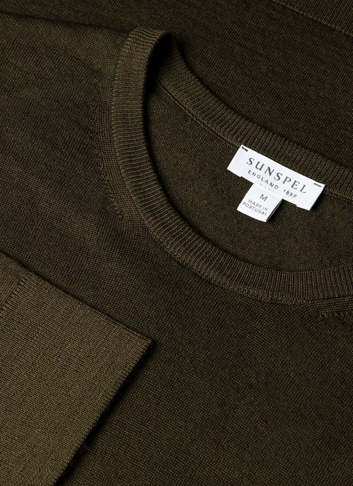 Men's Extra-Fine Merino Jumper in Loden Green