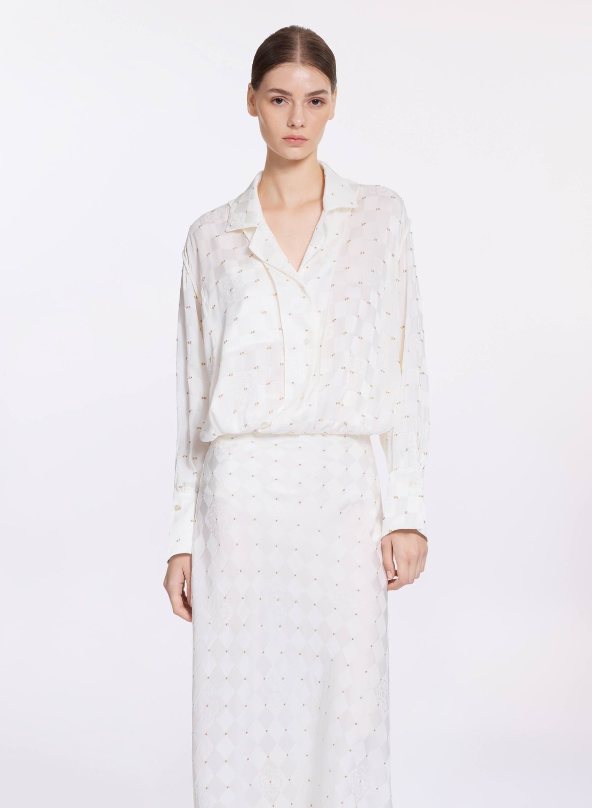 Monogram Jacquard & Lace Bodysuit