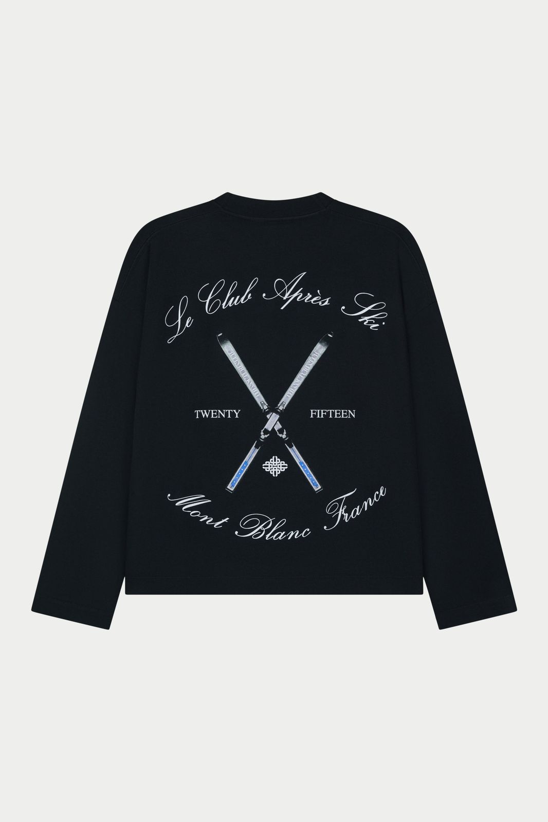 APRES SKI GRAPHIC LONG SLEEVE T-SHIRT - BLACK
