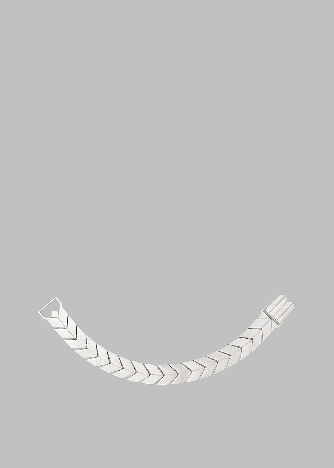 Bevza Flat Spikelet Bracelet - Silver