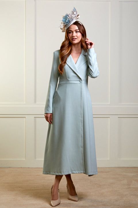 Siena - Pale Blue Dress Coat