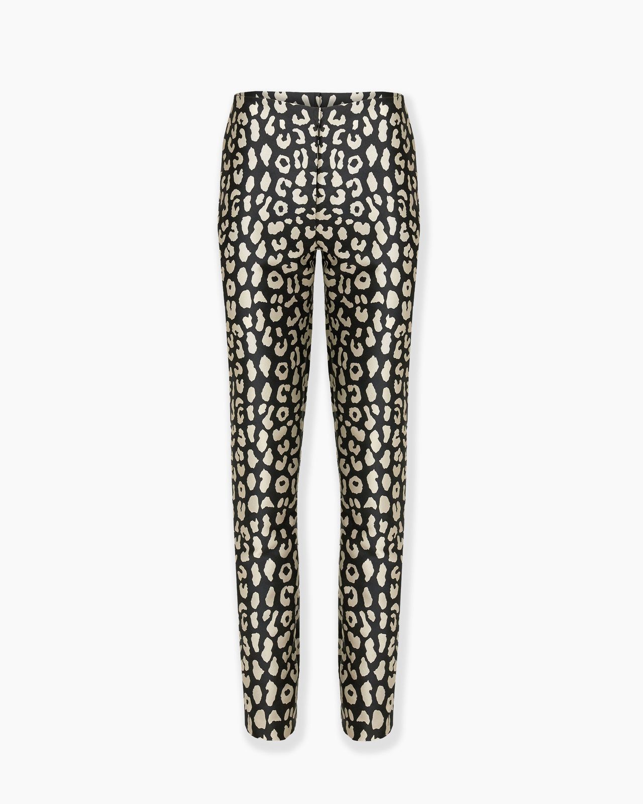 Leopard Spot Jacquard Cigarette Pants