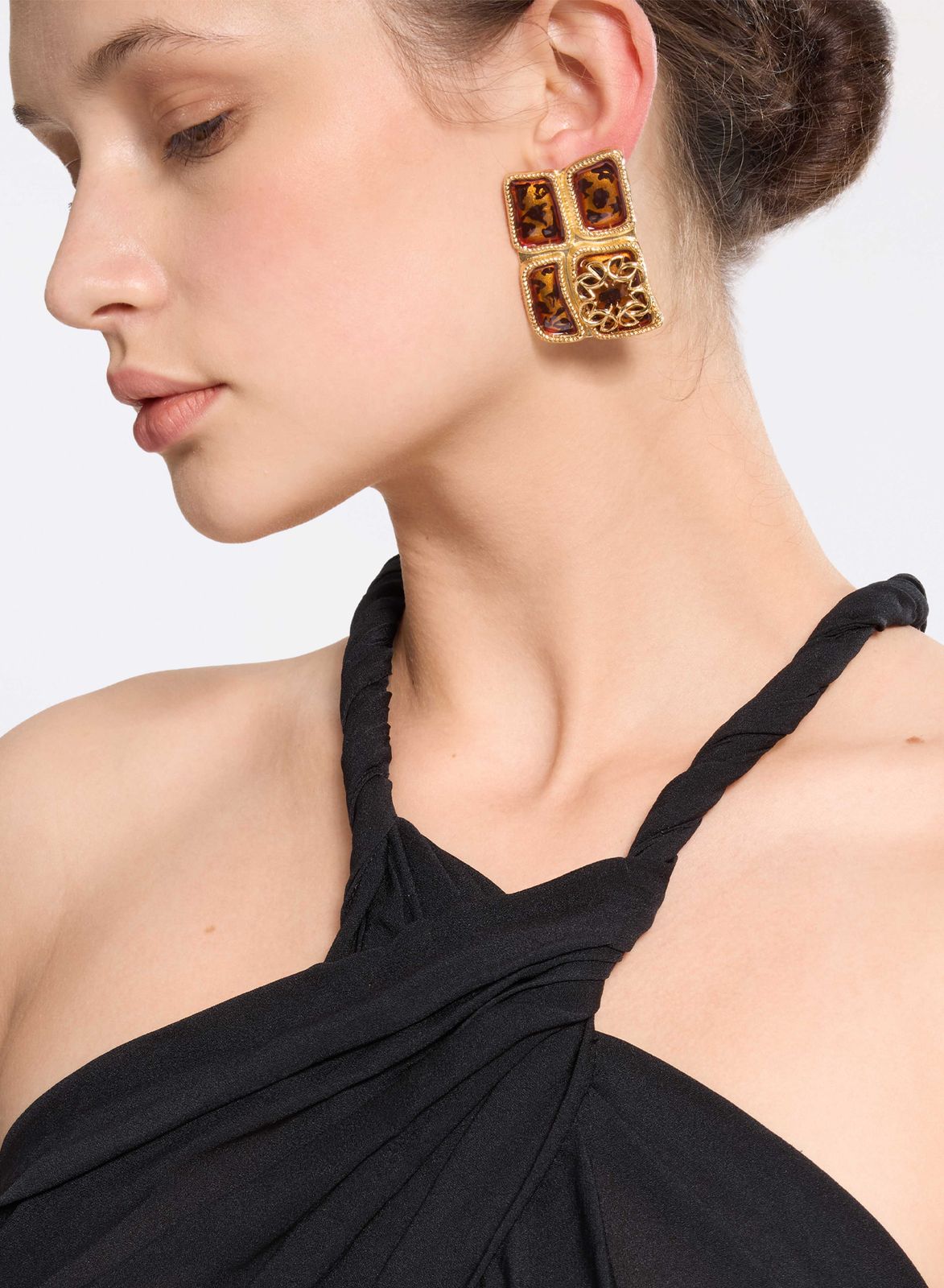 Amber Metallic Earrings