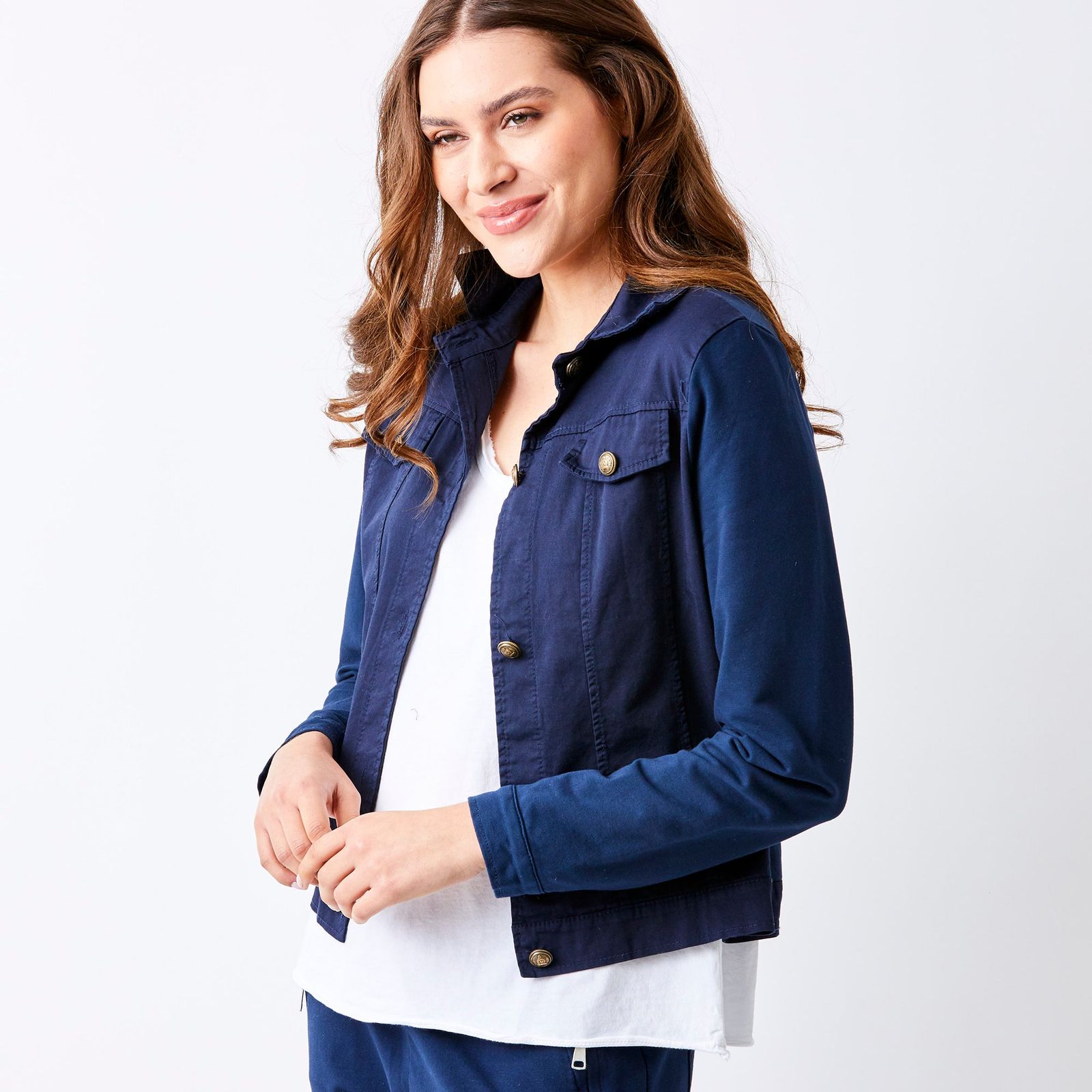Billie Jacket With Stretch Jersey Back & Sleeves